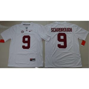 Crimson Tide #9 Bo Scarbrough White Limited Stitched NCAA Jersey