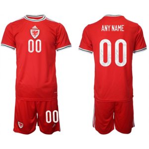 Men's Wales Custom Red Home Soccer Jersey Suit